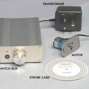 Record player motor kit including power supply and transformer