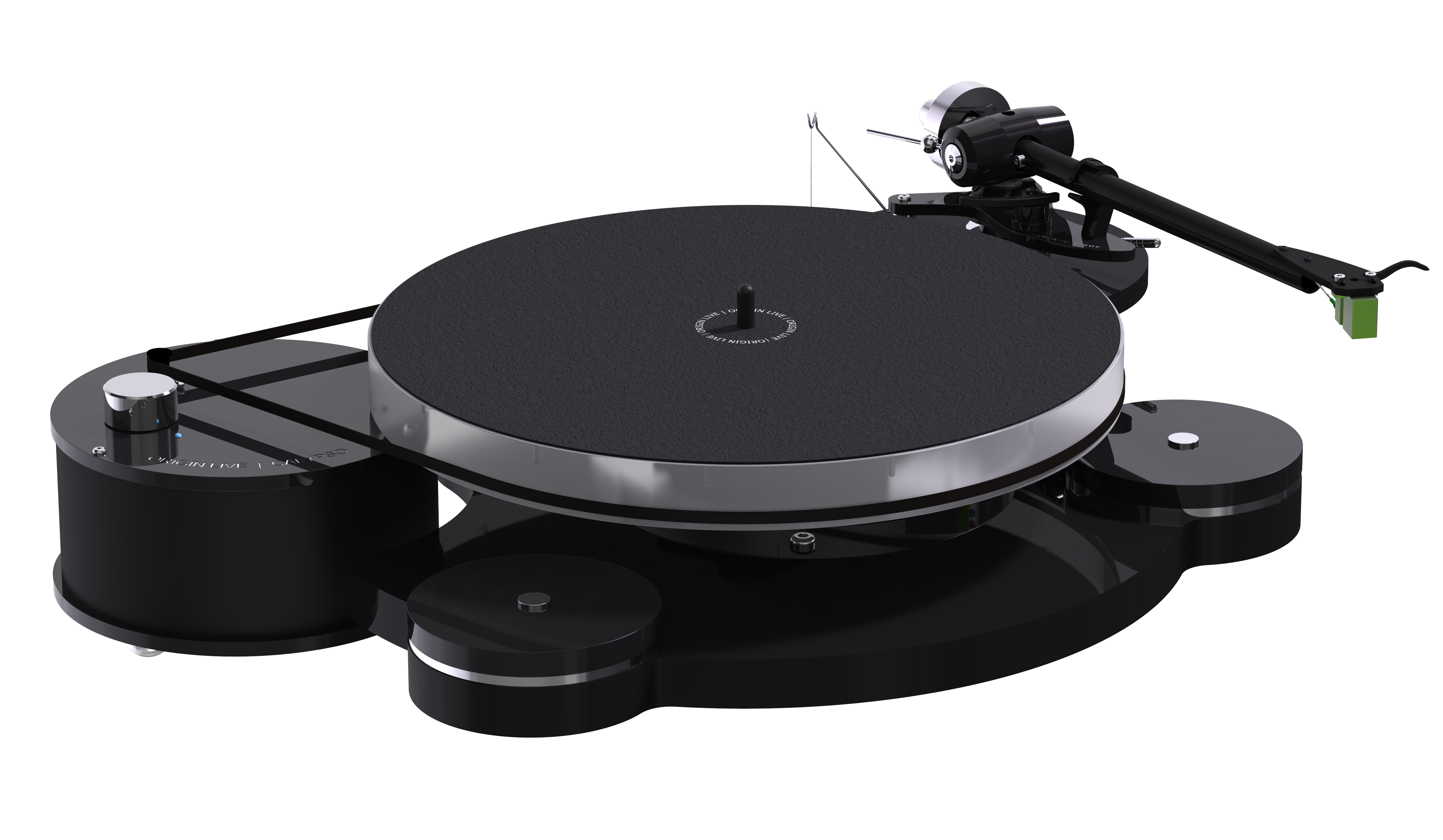 Origin Live Hi-Fi Calypso Turntable Silver tonearm a high end turntable for analogue vinyl audio playback mid century mid-century retro styling