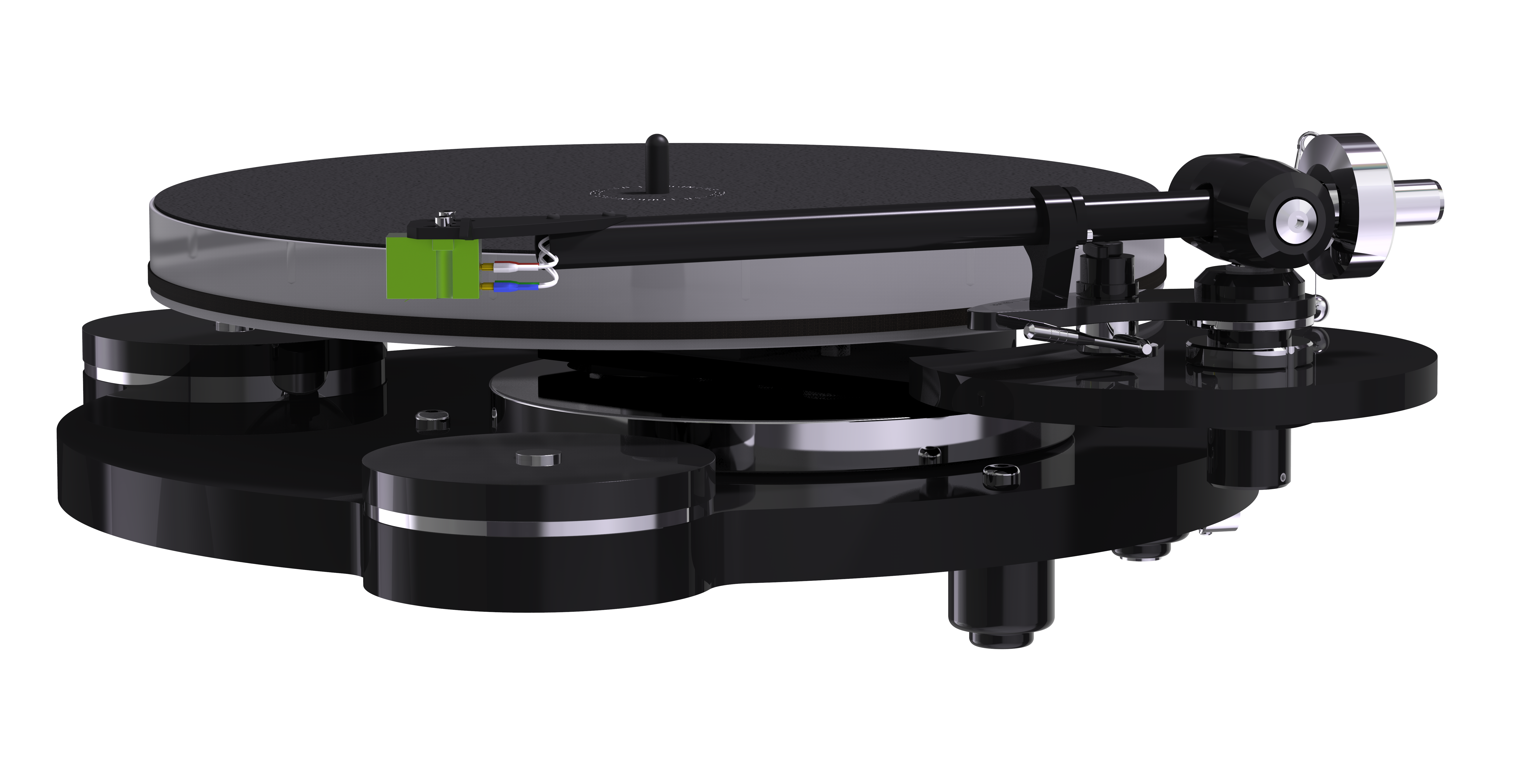 Origin Live Hi-Fi Calypso Turntable encounter tonearm a high end turntable for analogue vinyl audio playback with mid-century mid century retro styling