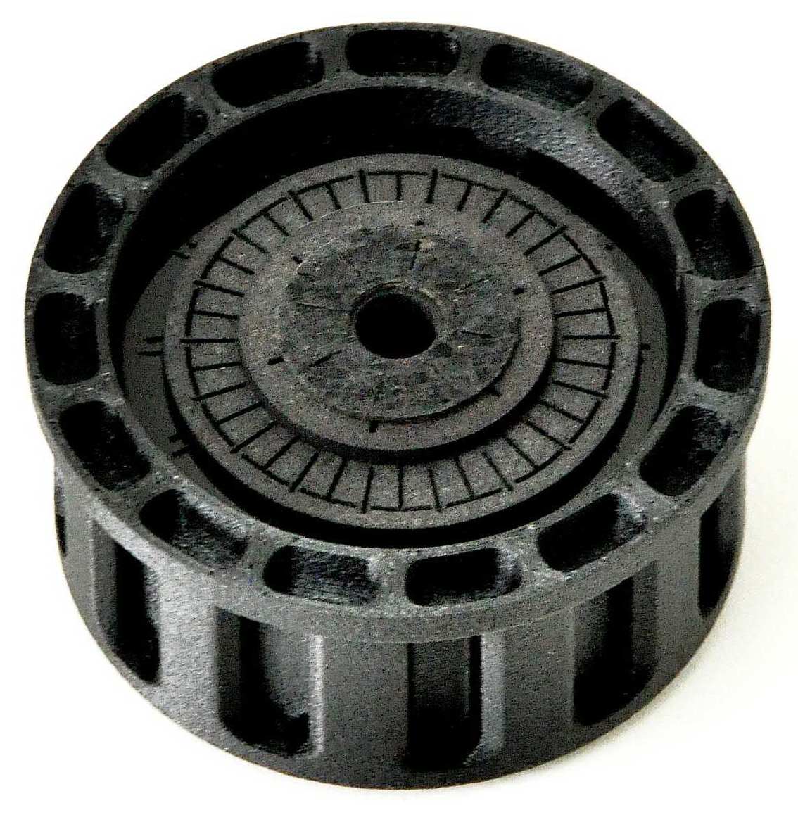 Underside of Gravity Two Record Weight by Origin Live Underside of Gravity Two Record Weight clamp stabiliser origin live stack audio thiele wooden audiophile high end sonic upgrade sound improving